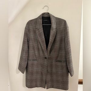 Zara Oversized Houndstooth Blazer